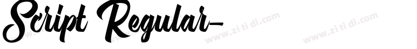 Script Regular字体转换